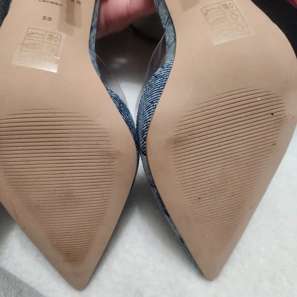 From Kurt Geiger London, the Belgravia Vinyl High - Denim Color - Picture 4 of 10